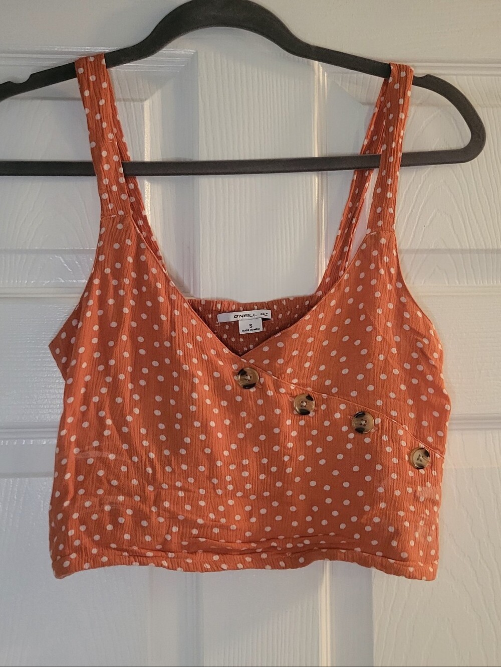 Polka Dot Crop Tank Top - Orange by O'Neill